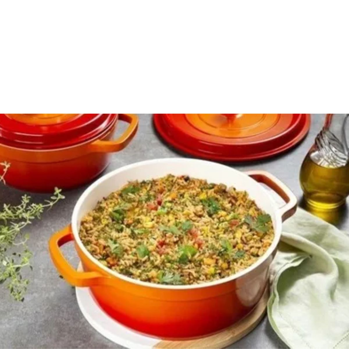 Panela Caçarola Laranja Cerâmica 26cm 3,4litros 4mm Chef Florença - Image 4