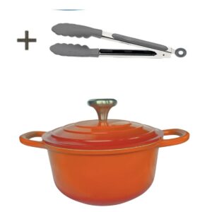 Panela Caçarola Laranja Cerâmica 20cm 2,7litros 4mm Chef Florença