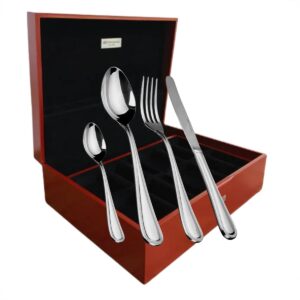 Faqueiro Pearl Aço Inox com Estojo Madeira 101pç Fracalanza