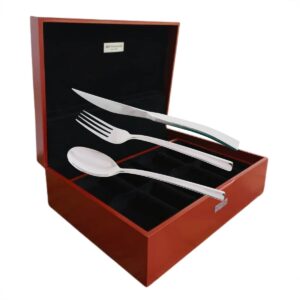 Faqueiro Ravel Aço Inox Estojo Madeira 101pç Fracalanza