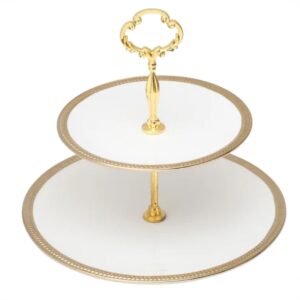 Prato Duplo para Bolo e Doces Paddy 27cm Porcelana Wolff