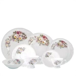 Aparelho de Jantar e Chá 48pçs Porcelana Eterna Schmidt