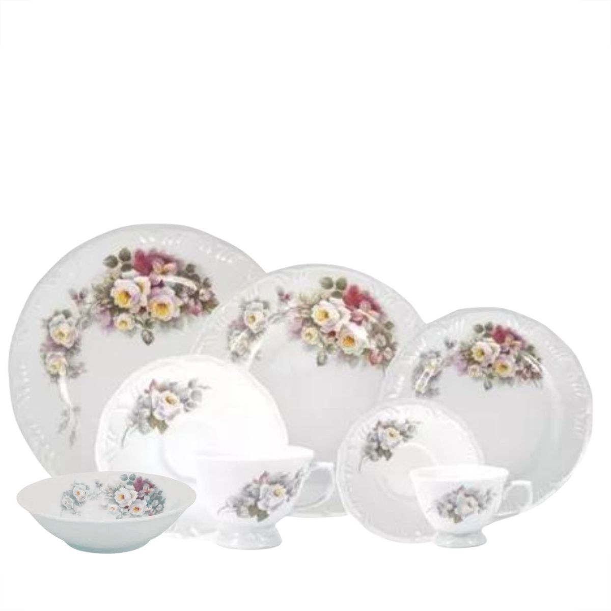 Aparelho de Jantar e Chá 48pçs Porcelana Eterna Schmidt