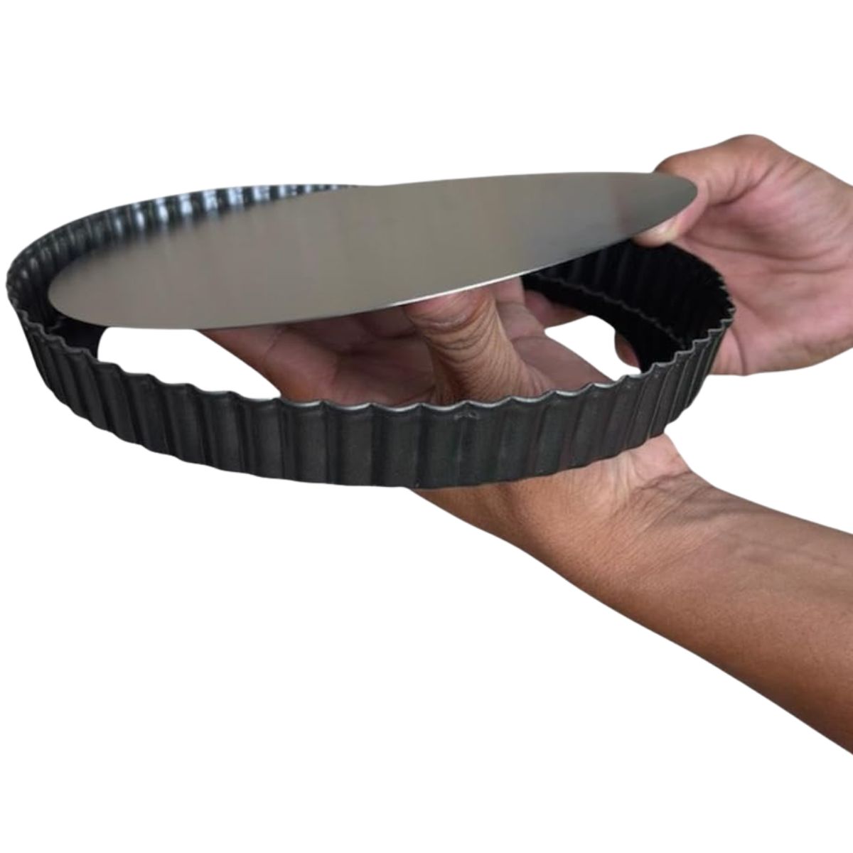Forma para Torta Fundo Removível Antiaderente de Aço Carbono Preta 24x3cm 1,2l - Image 2