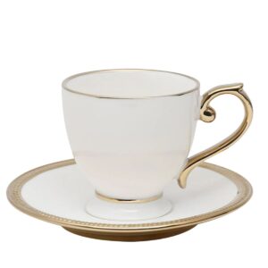 Xícara para Chá Paddy 200ml Porcelana Fio de Ouro 6un Wolff