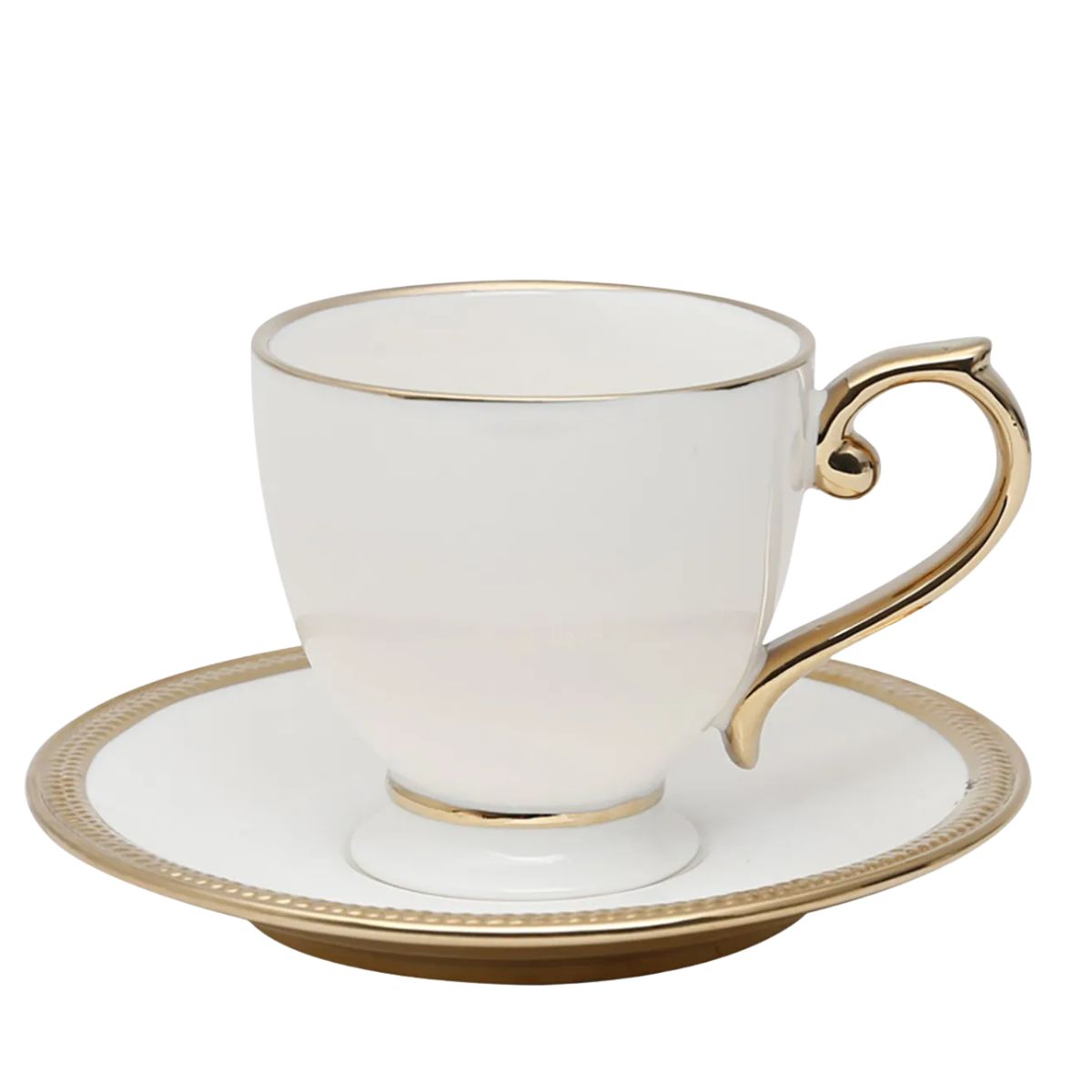 Xícara para Chá Paddy 200ml Porcelana Fio de Ouro 6un Wolff