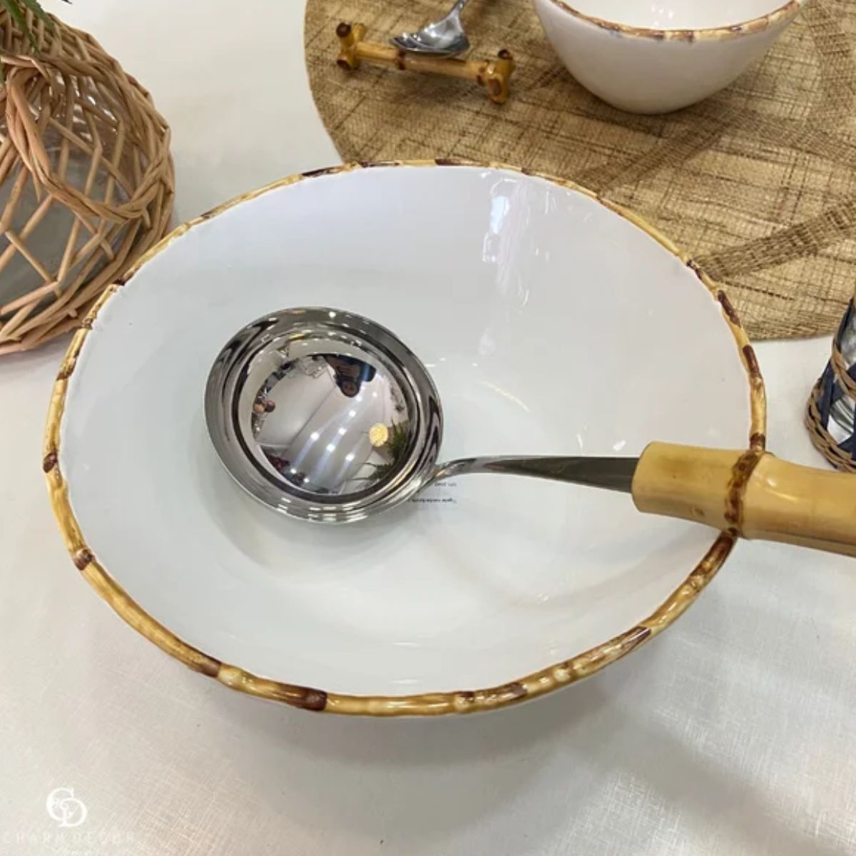 Travessas, Tigelas para Servir Linha Bambu 10pç Cerâmica Scalla - Image 7