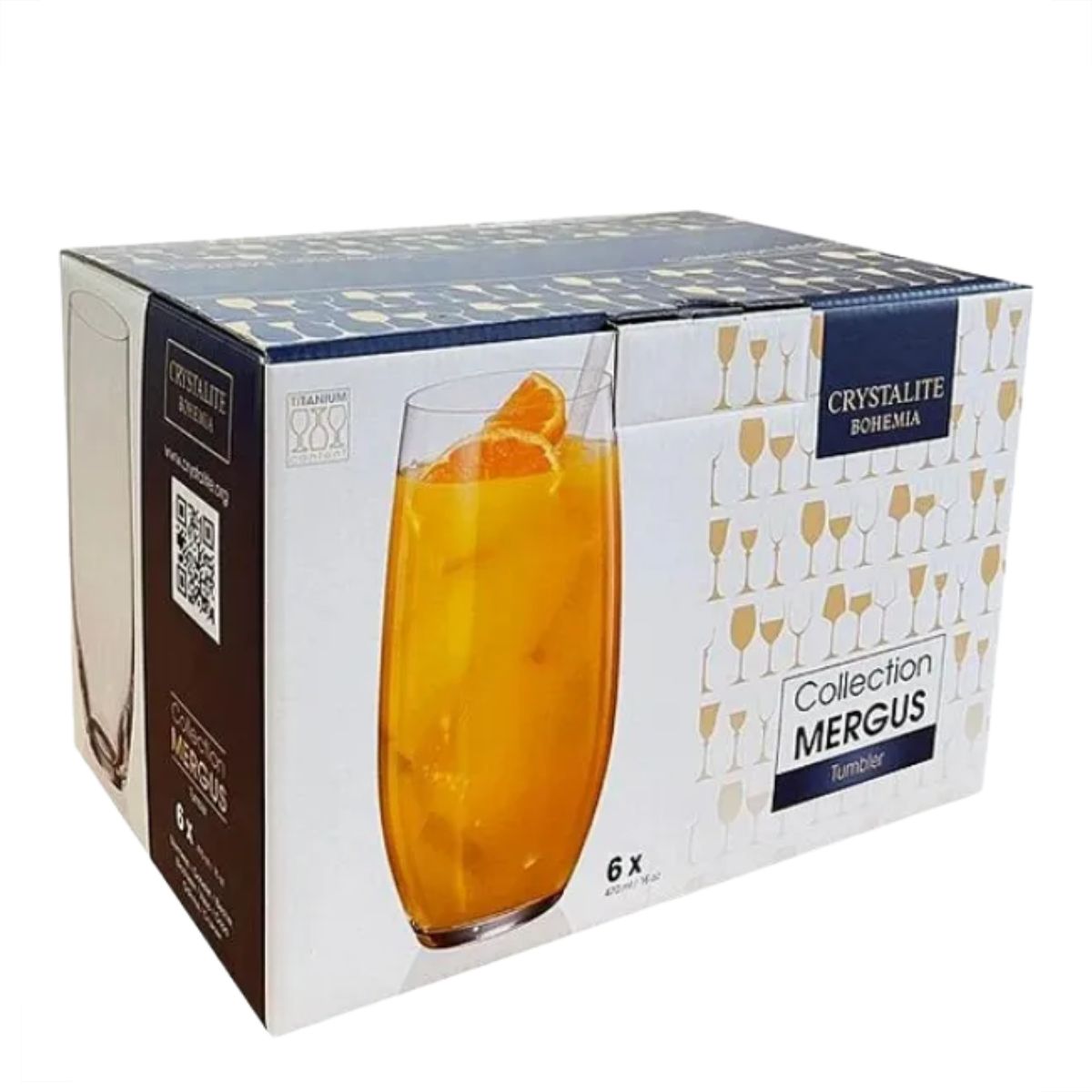 Jogo Copos Cristal Mergus Long Drink 470ml 6un Bohemia - Image 4