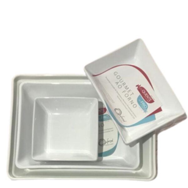 Loja Casa Canto - Formas e Assadeiras - assadeira,Travessa Refratária Porcelana Empilhável 4un Oxford