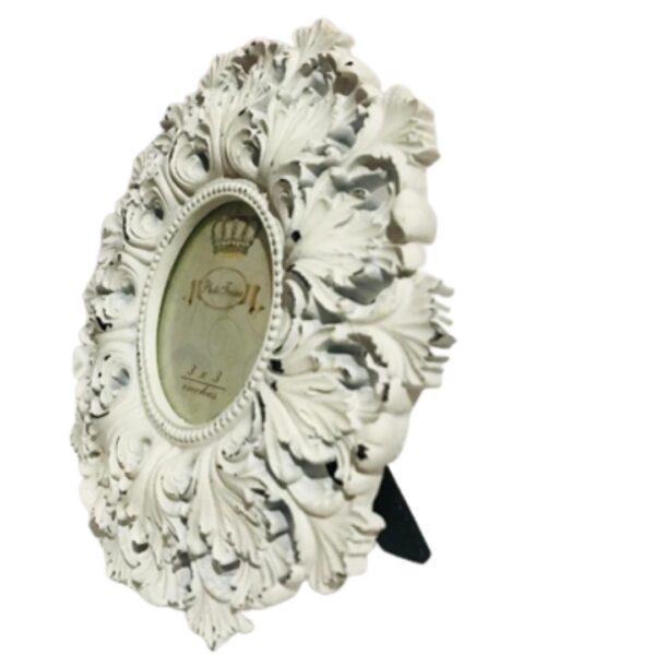 Loja Casa Canto - Porta Retratos - Porta Retrato Redondo Resina Branco Provençal