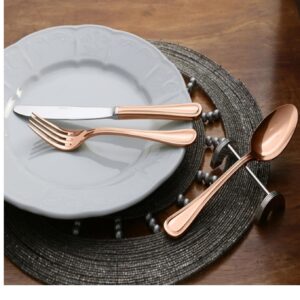 Loja Casa Canto - Faqueiro 101 peças - Faqueiro avalon aço Inox Dourado Rose com Estojo Madeira 101pç Wolff