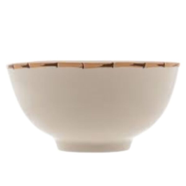 Loja Casa Canto - Sopeira e Bowls - Jogo Bowls Porcelana Branca Bambu 16x7cm 6un Lyor