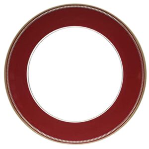 Loja Casa Canto - Sousplat - Sousplat Plástico Vermelho Dourado 33cm 6un Rojemac