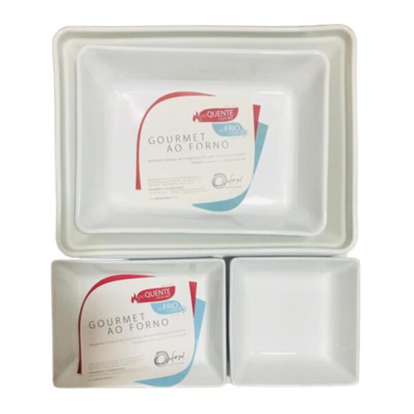 Loja Casa Canto - Formas e Assadeiras - assadeira,Travessa Refratária Porcelana Empilhável 4un Oxford