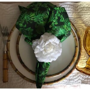 Loja Casa Canto - Guardanapos - Guardanapo algodão Composé Verde 47x47cm 12un Roupa Mesa