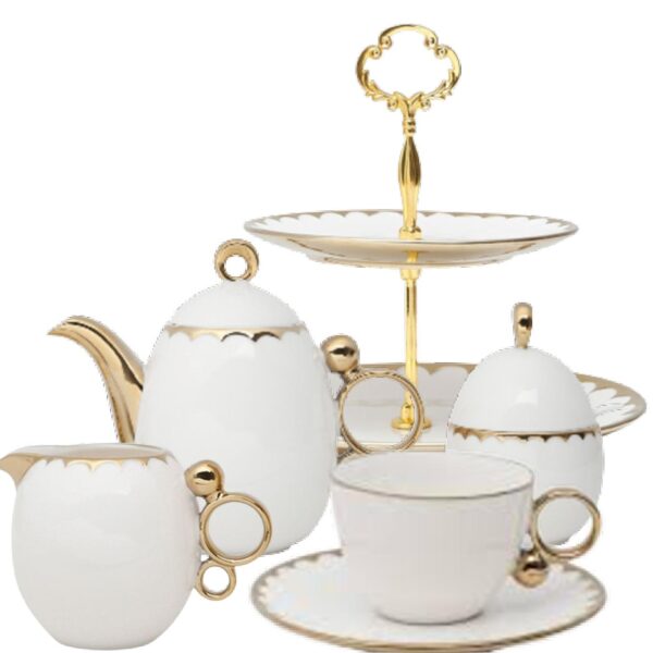 Loja Casa Canto - Jogo para Lanche - Jogo para Chá EGG Porcelana Branca 10pç Wolff