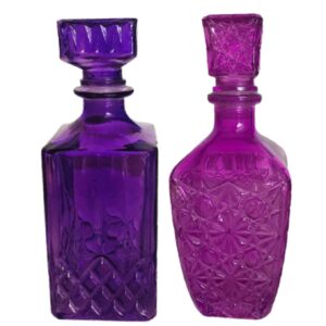 Loja Casa Canto - Jarra de Vidro - Garrafa Licoreira 2un Vidro Colorida 24x9cm Bon Gourmet