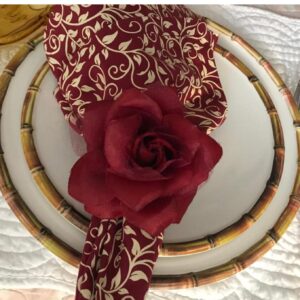 Loja Casa Canto - Guardanapos - Guardanapo algodão Composé em Vinho 47x47cm 12un Roupa Mesa