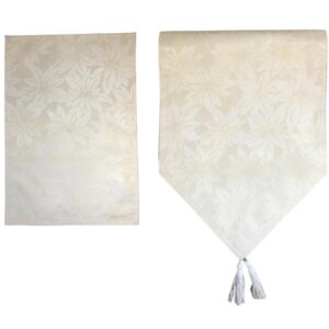 Loja Casa Canto - Americanos - americano 6un Tecido Flores Bico Papagaio Bege 01un Trilho Nataluz