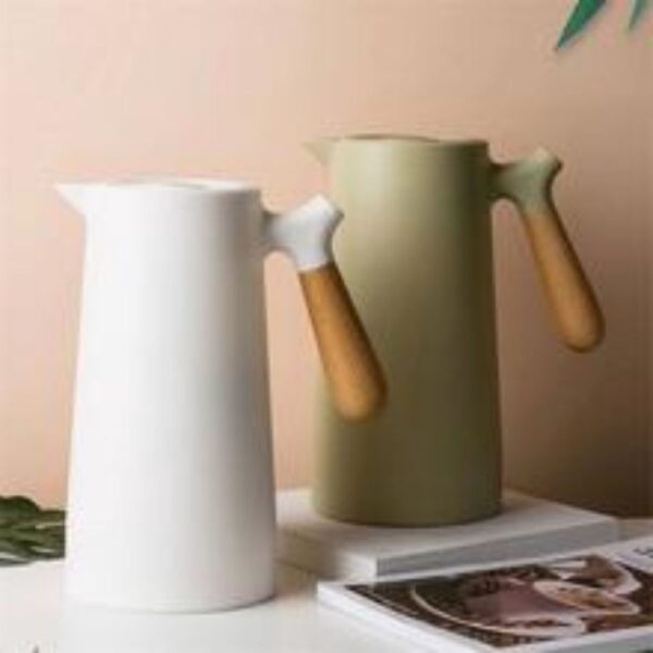 Loja Casa Canto - Garrafas Térmicas - Garrafa Térmica Nordic Menta com Cabo Madeira capacidade 1, 0L Bon Gourmet