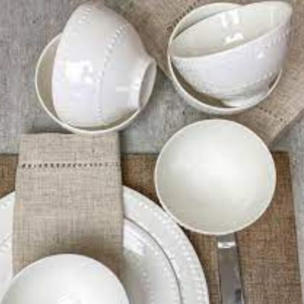 Loja Casa Canto - Sopeira e Bowls - Jogo Bowls Porcelana New Bone Pearl 15x7cm 6un Lyor