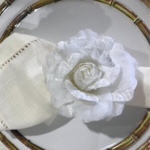 Loja Casa Canto - Porta Guardanapo - Porta Guardanapo 6un Flor Branca Lé Crochet