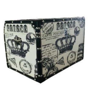 Loja Casa Canto - Caixas Organizadoras - Jogo Baús Madeira Revestidos com Tecido Estampado 3un Sarquis Samara