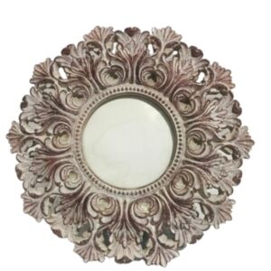 Loja Casa Canto - Porta Retratos - Porta Retrato Redondo Resina Bege Rosado Provençal