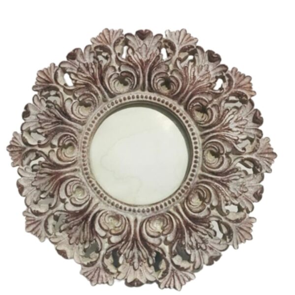 Loja Casa Canto - Porta Retratos - Porta Retrato Redondo Resina Bege Rosado Provençal