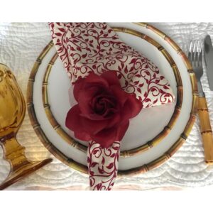 Loja Casa Canto - Guardanapos - Guardanapo algodão Composé em Vinho 47x47cm 12un Roupa Mesa