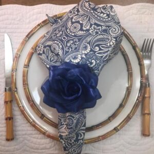 Loja Casa Canto - Guardanapos - Guardanapo algodão Composé em azul 47x47cm 6un Roupa Mesa