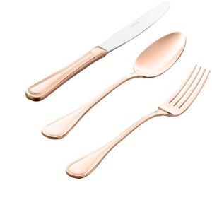 Loja Casa Canto - Faqueiro 101 peças - Faqueiro avalon aço Inox Dourado Rose com Estojo Madeira 101pç Wolff