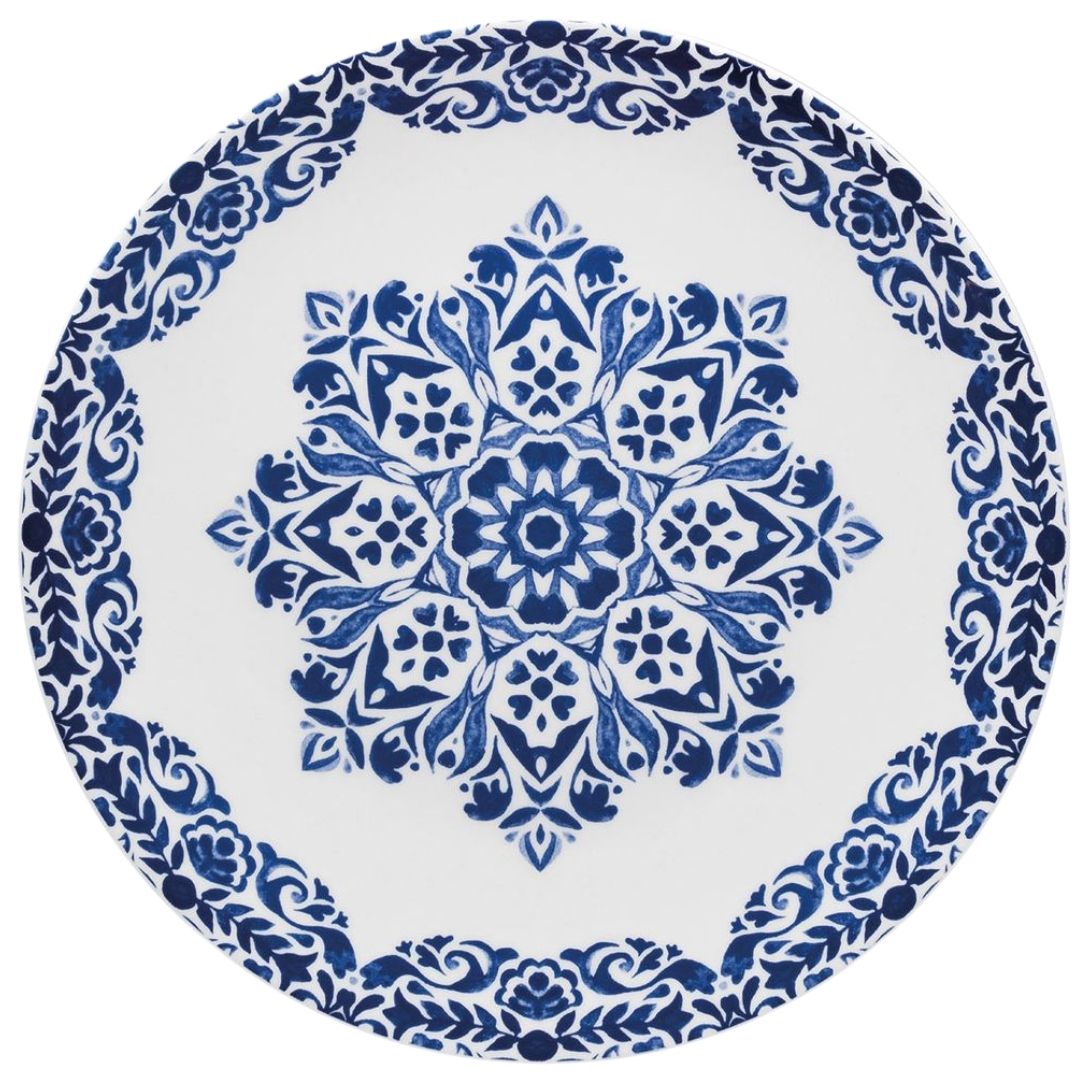 Loja Casa Canto - Aparelho de Jantar 06 pessoas - aparelho de Jantar, Chá e Café 42pç Coup Blue Indian Porcelana Oxford