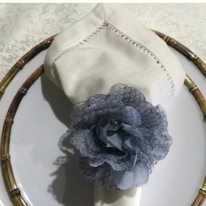 Loja Casa Canto - Porta Guardanapo - Porta Guardanapo 10un Flor Cinza Lé Crochet