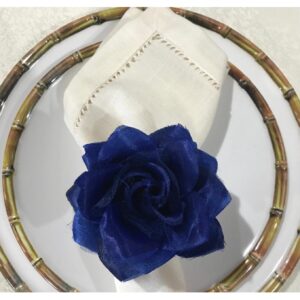 Loja Casa Canto - Porta Guardanapo - Porta Guardanapo 6un Flor azul Lé Crochet