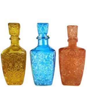 Loja Casa Canto - Jarra de Vidro - Garrafa Licoreira 3un Vidro Colorida 24x9cm Bon Gourmet