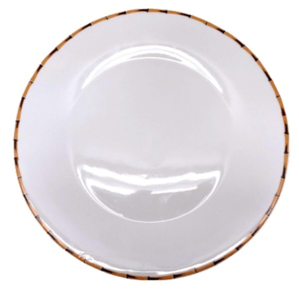 Loja Casa Canto - Pratos Avulsos - Jogo Prato Raso Porcelana Bambu 27, 5cm 6un Lyor
