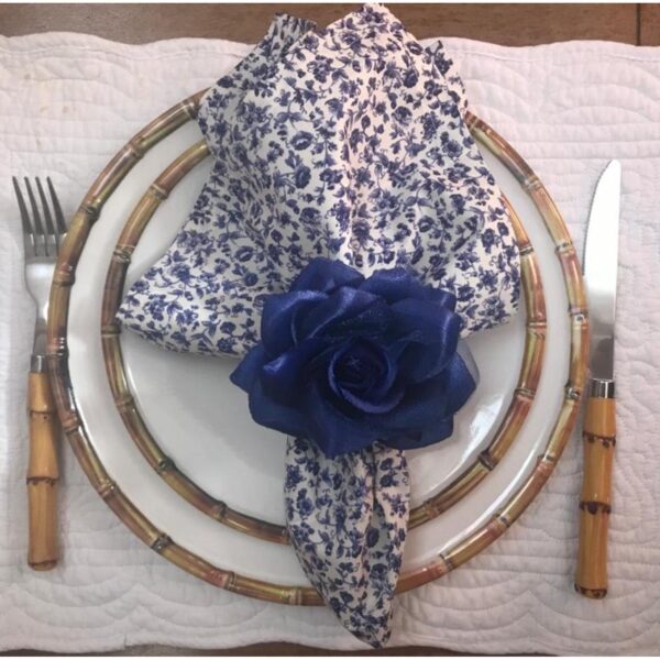 Loja Casa Canto - Guardanapos - Guardanapo algodão Composé em azul 47x47cm 6un Roupa Mesa