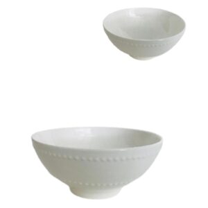 Loja Casa Canto - Sopeira e Bowls - Jogo Bowls Porcelana New Bone Pearl 15x7cm 6un Lyor