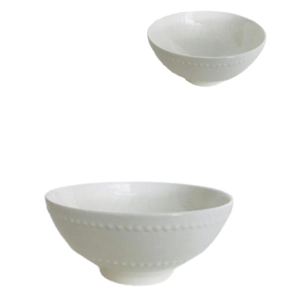 Loja Casa Canto - Sopeira e Bowls - Jogo Bowls Porcelana New Bone Pearl 15x7cm 6un Lyor