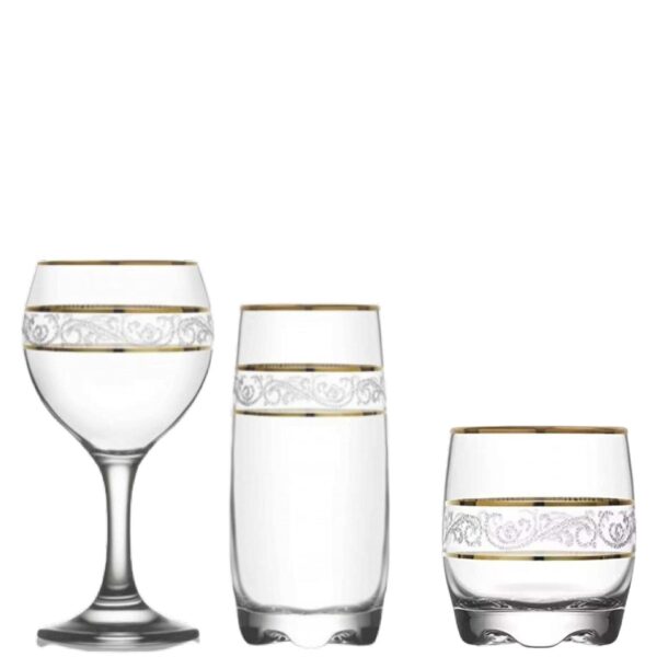 Loja Casa Canto - Taças de Vidro - Jogo Taças e Copos Long Drink Wisky adora Sutan 18un Mimo Style