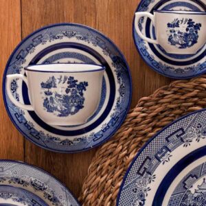 Loja Casa Canto - Aparelho de Jantar 06 pessoas - aparelho de Jantar Chá e Café 42pç Flamingo Porcelana Oxfor